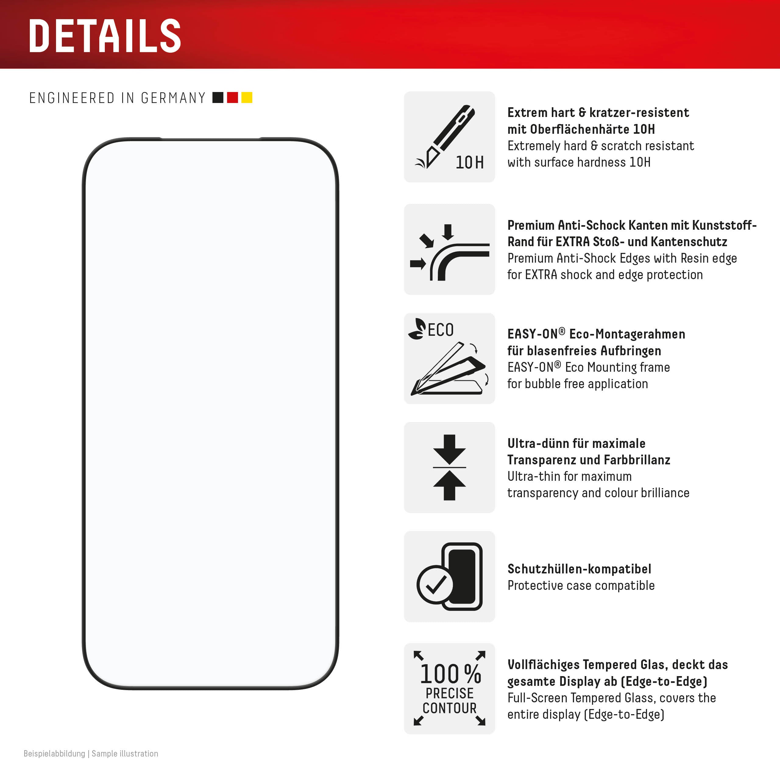 DISPLEX Premium Panzerglas iPhone 17 / 17 Pro
