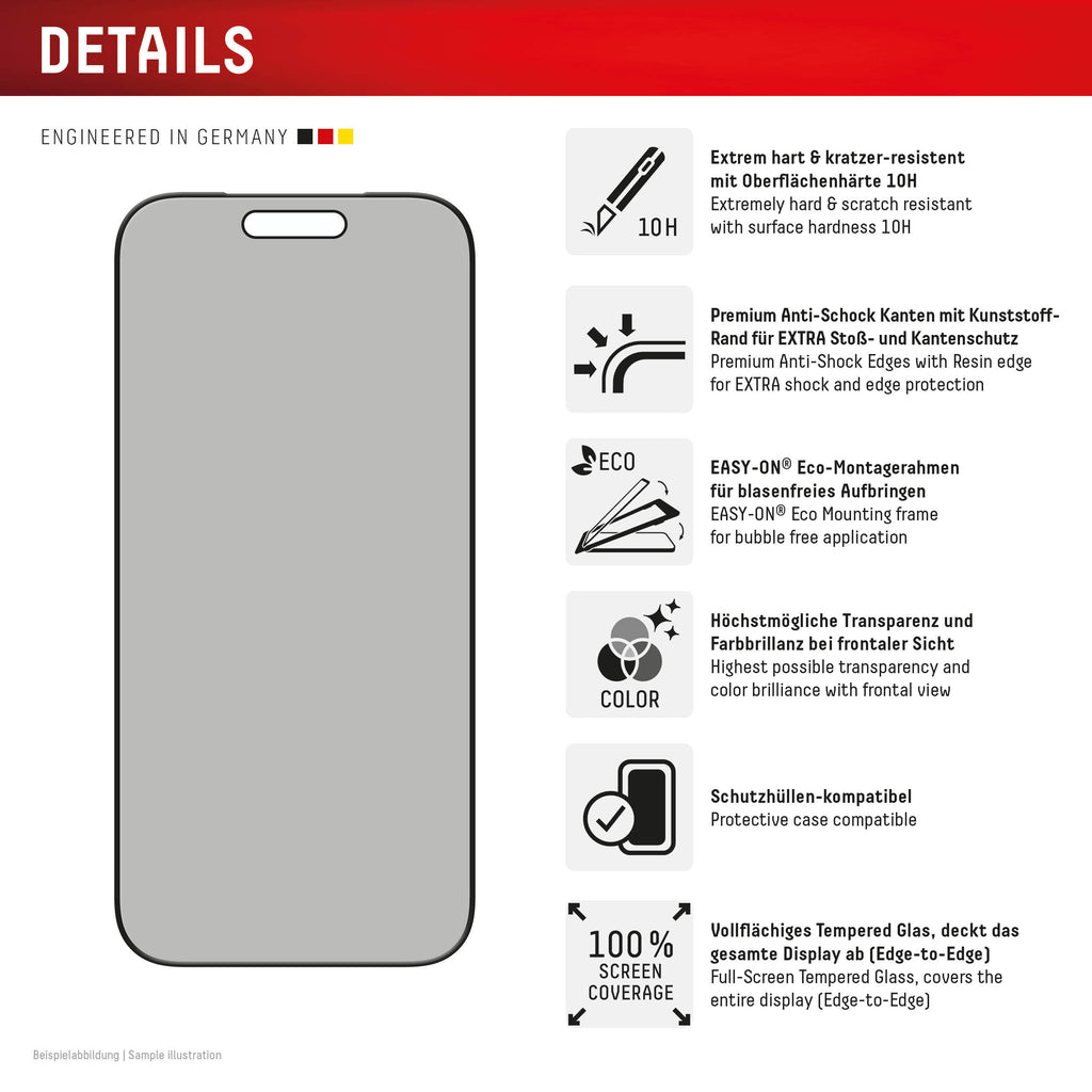 DISPLEX Privacy Glass FC iPhone 17/17 Pro