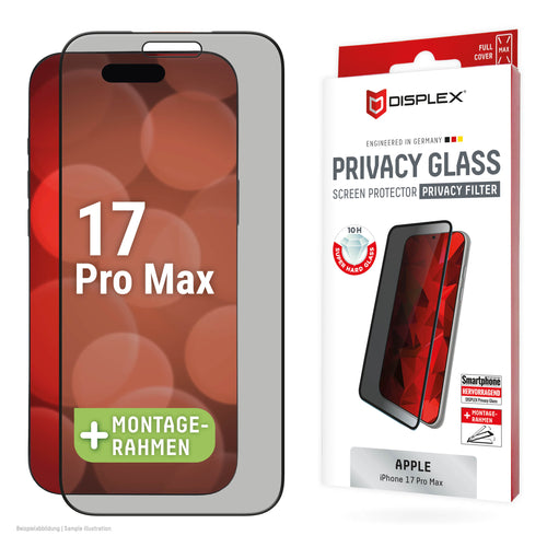 DISPLEX Privacy Panzerglas 17 Pro Max