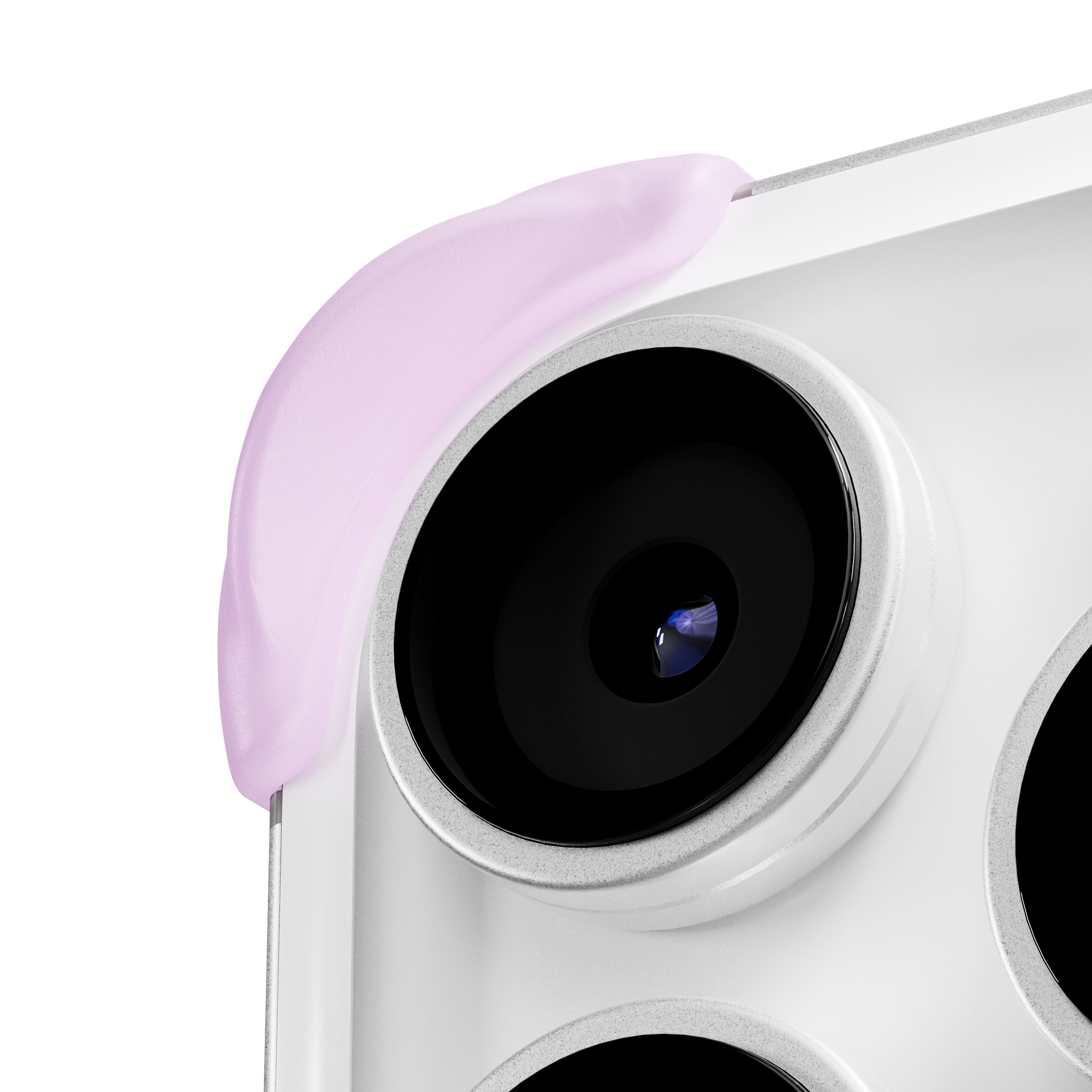 EKE minimalistische iPhone 16 Pro und iPhone 16 Pro Max Hülle in Lavendel mit Eckenschutz, linke Seitenansicht