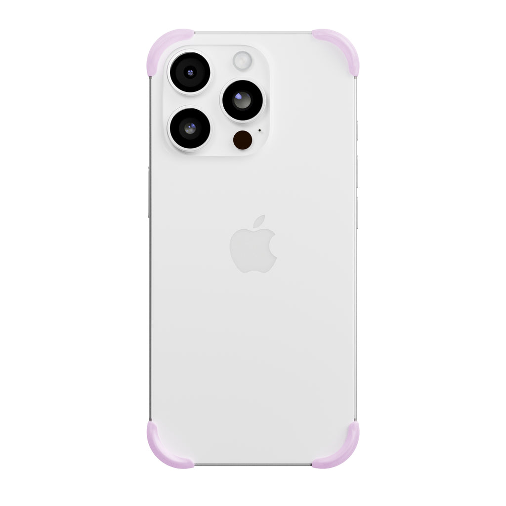 EKE minimalistische iPhone 16 Pro und iPhone 16 Pro Max Hülle in Lavendel mit Eckenschutz, Rückansicht
