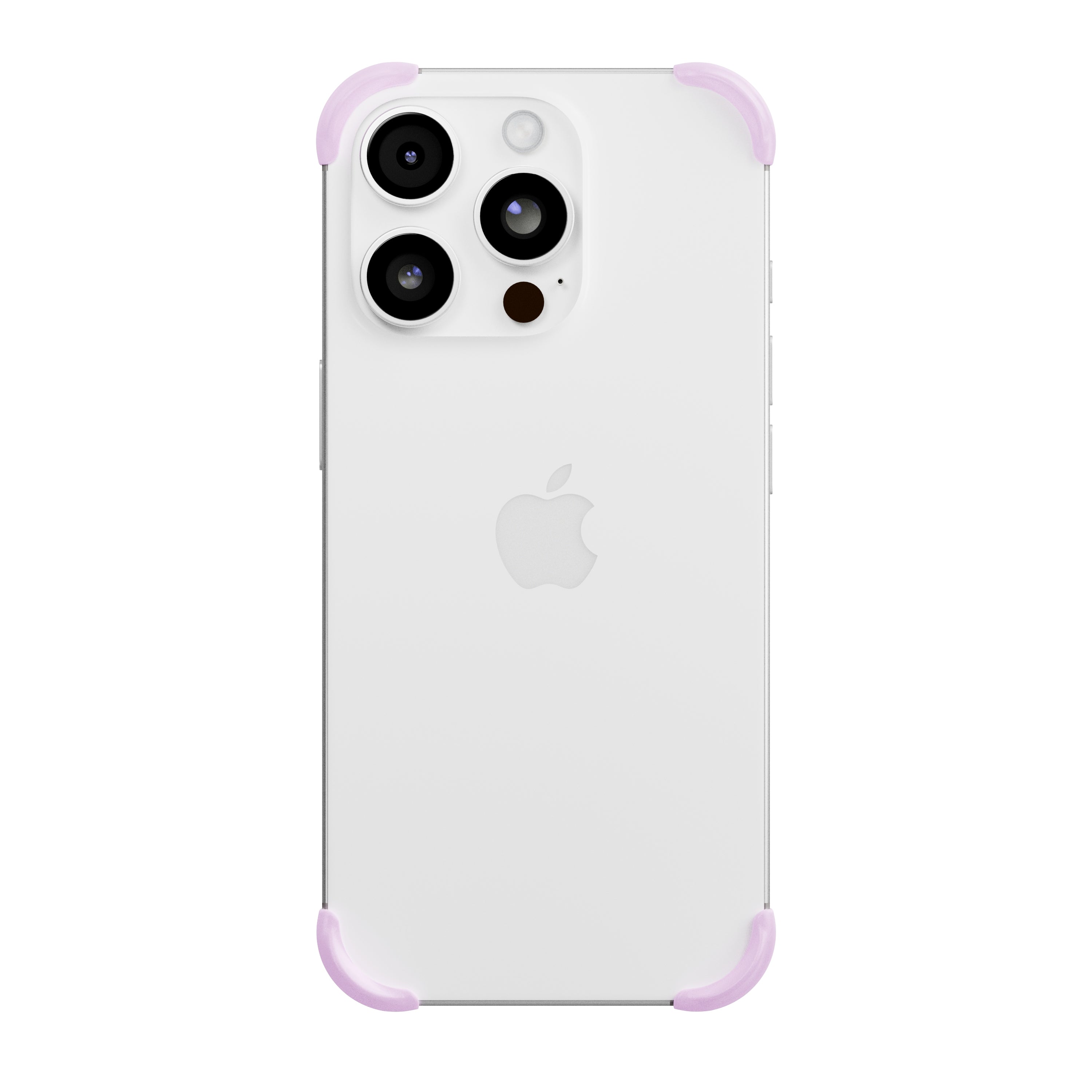 EKE minimalistische iPhone 16 Pro und iPhone 16 Pro Max Hülle in Lavendel mit Eckenschutz, Rückansicht