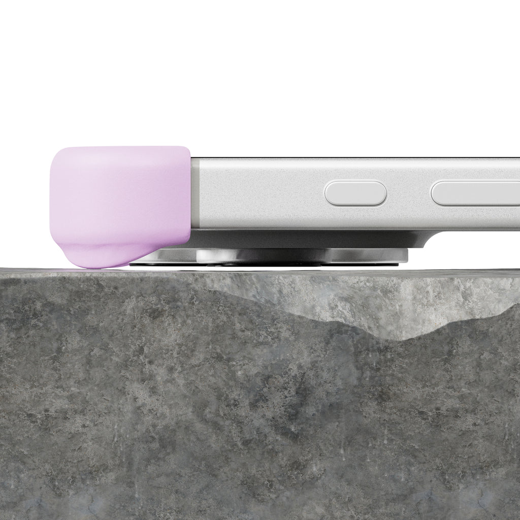 EKE minimalistische iPhone 16 Pro und iPhone 16 Pro Max Hülle in Lavendel mit Eckenschutz, Unteransicht