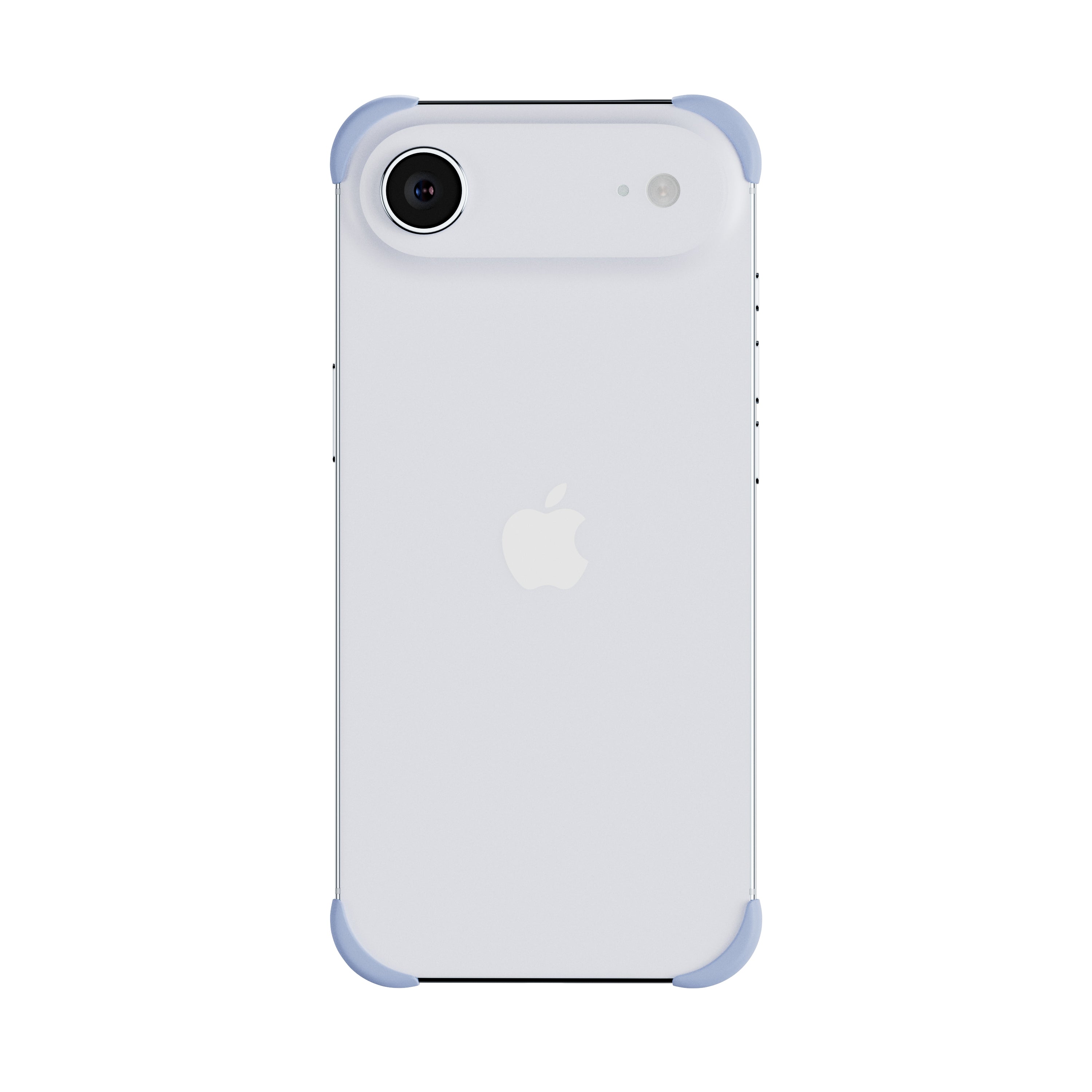 EKE minimalistische iPhone 17 Air Hülle in Blau mit Eckenschutz, vollständige Rückansicht