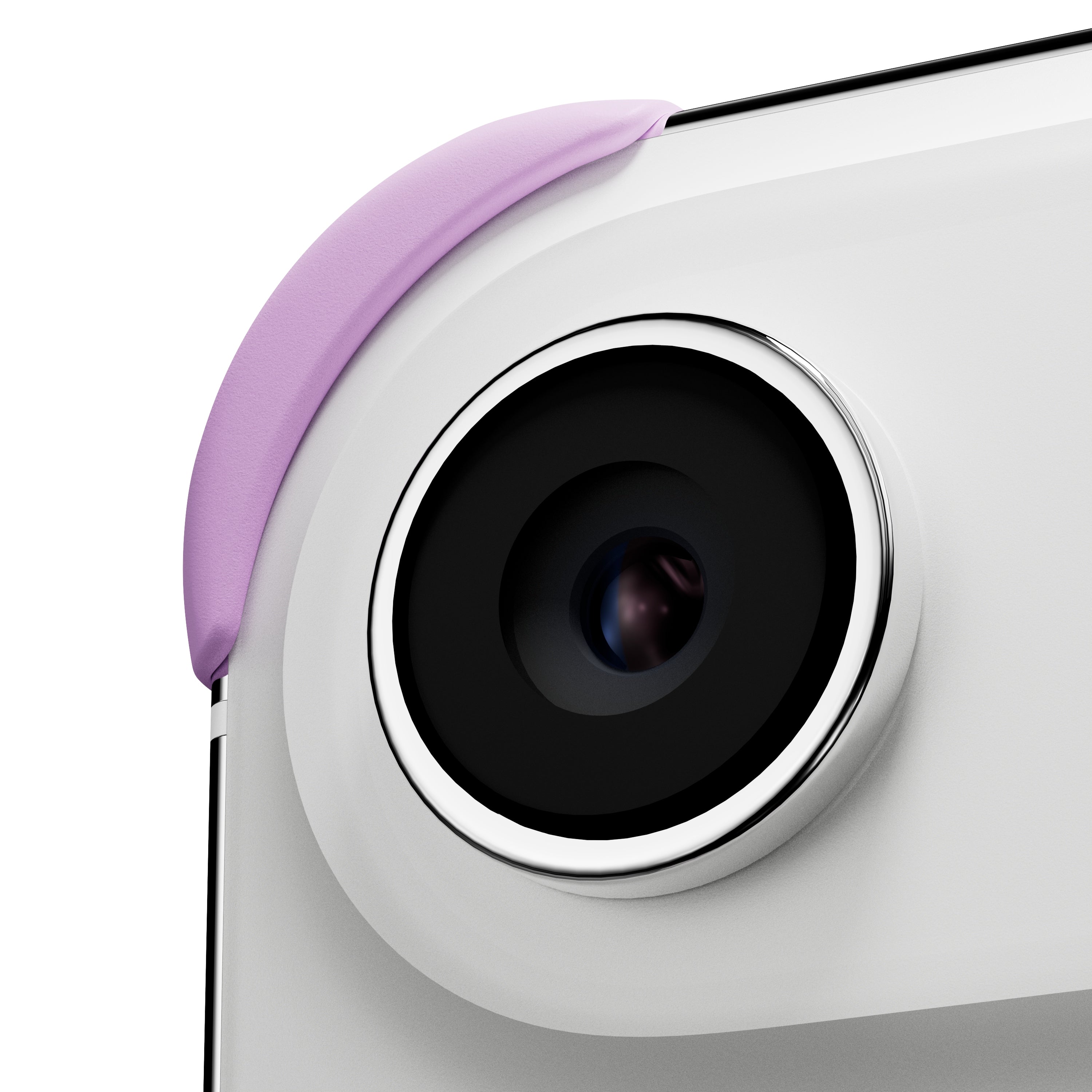 EKE minimalistische iPhone 17 Air Hülle in Lavendel mit Eckenschutz, Detailansicht der Kamera Linse