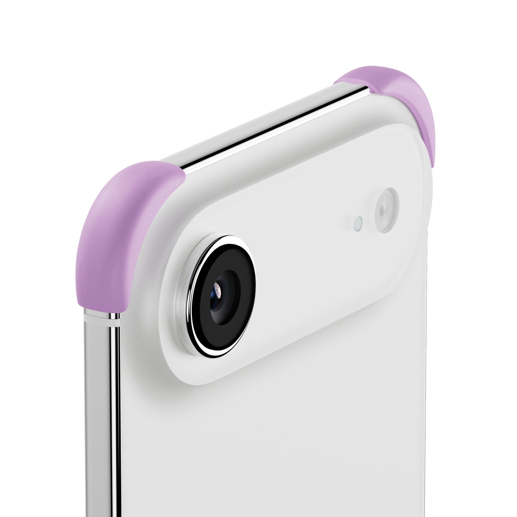 EKE minimalistische iPhone 17 Air Hülle in Lavendel mit Eckenschutz, Rückansicht