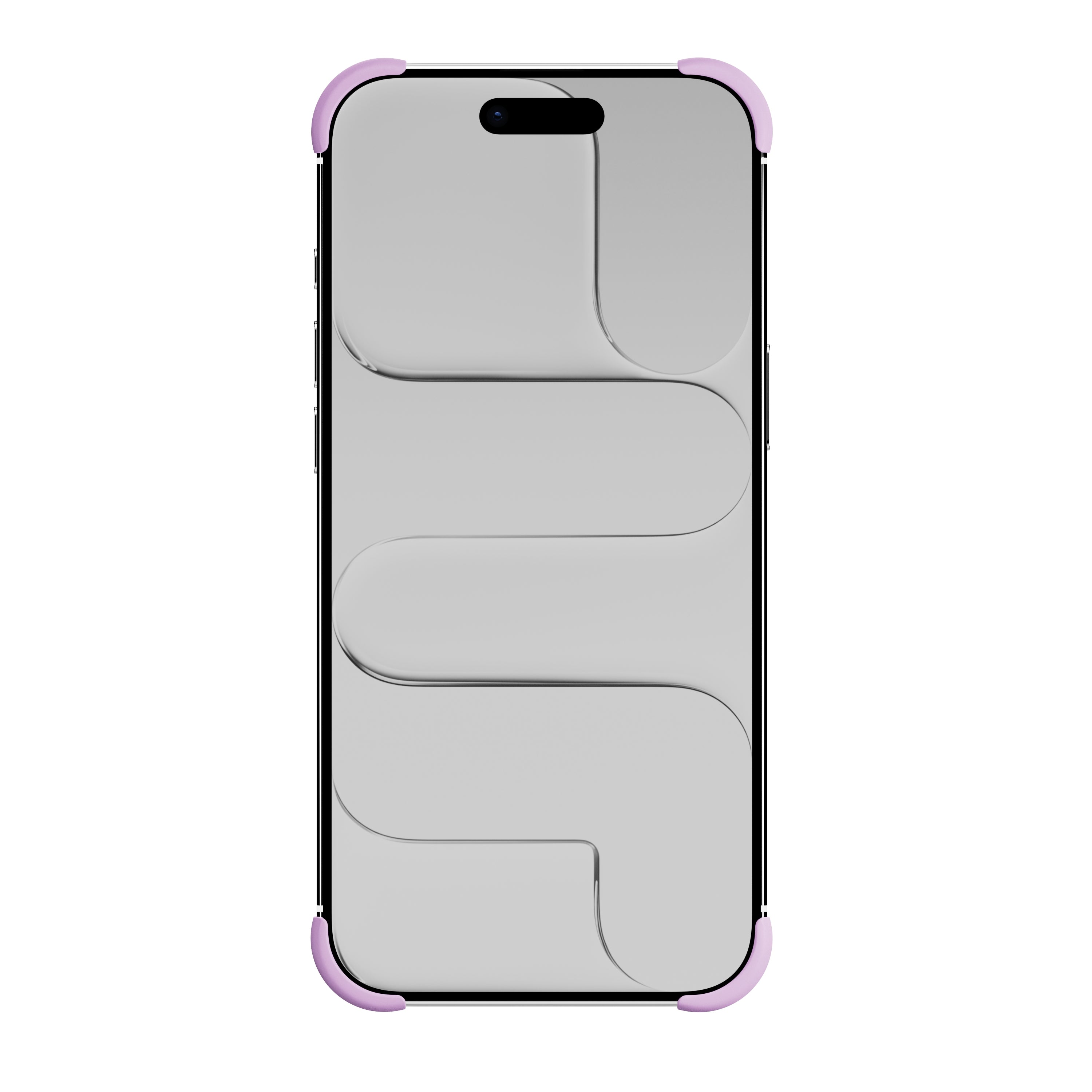EKE minimalistische iPhone 17 Air Hülle in Lavendel mit Eckenschutz, Frontansicht