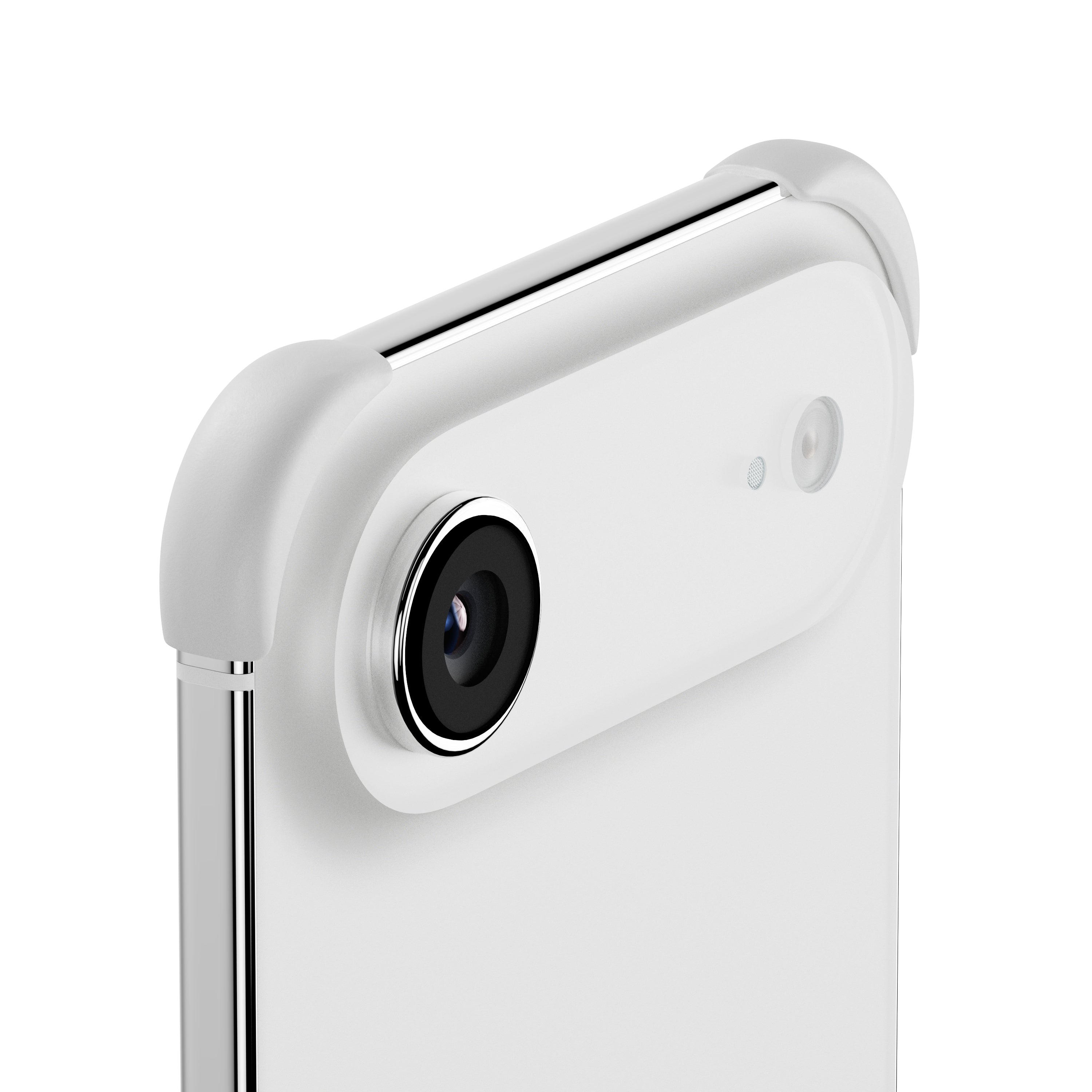 EKE minimalistische iPhone 17 Air Hülle in Weiß mit Eckenschutz, Rückansicht