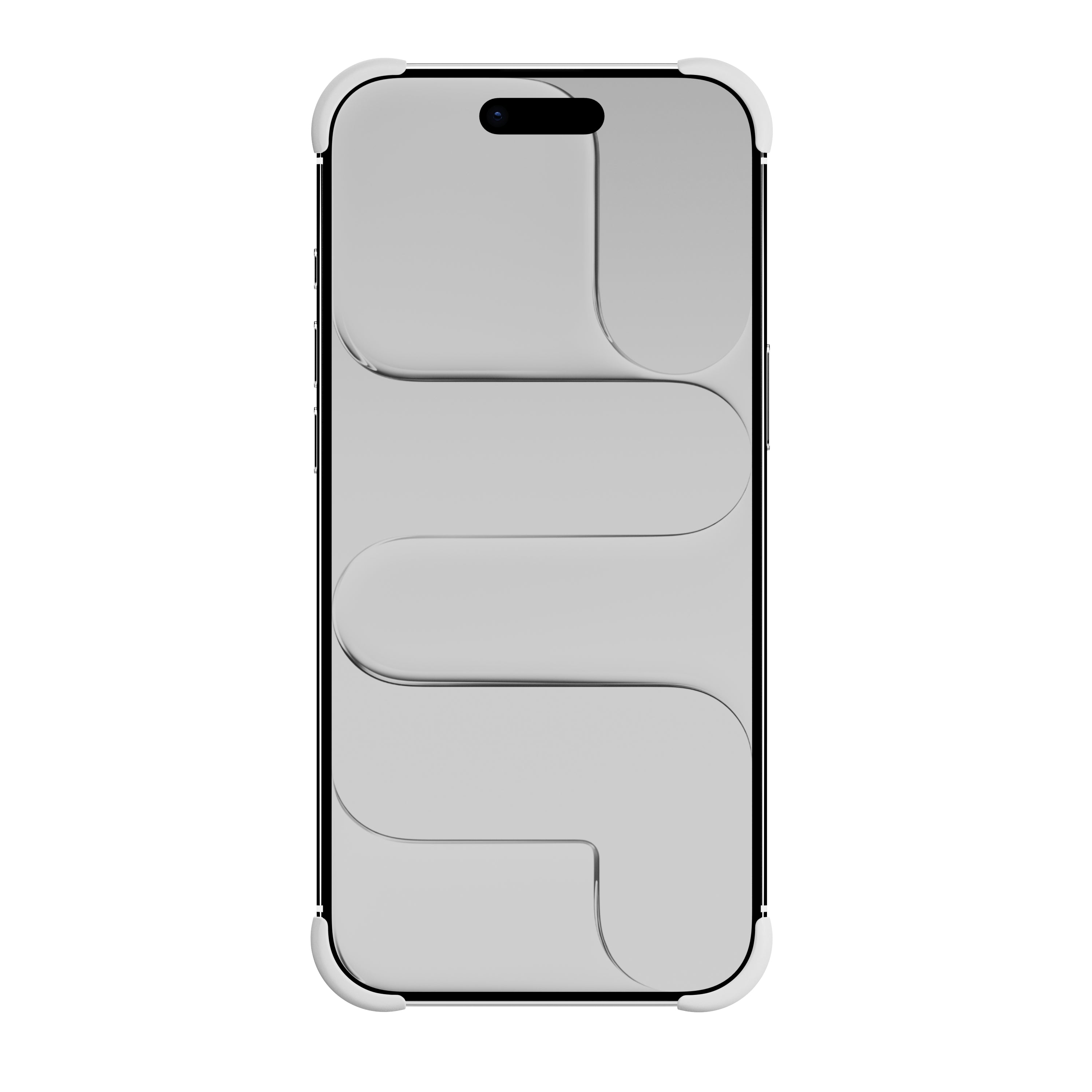 EKE minimalistische iPhone 17 Air Hülle in Weiß mit Eckenschutz, Frontansicht