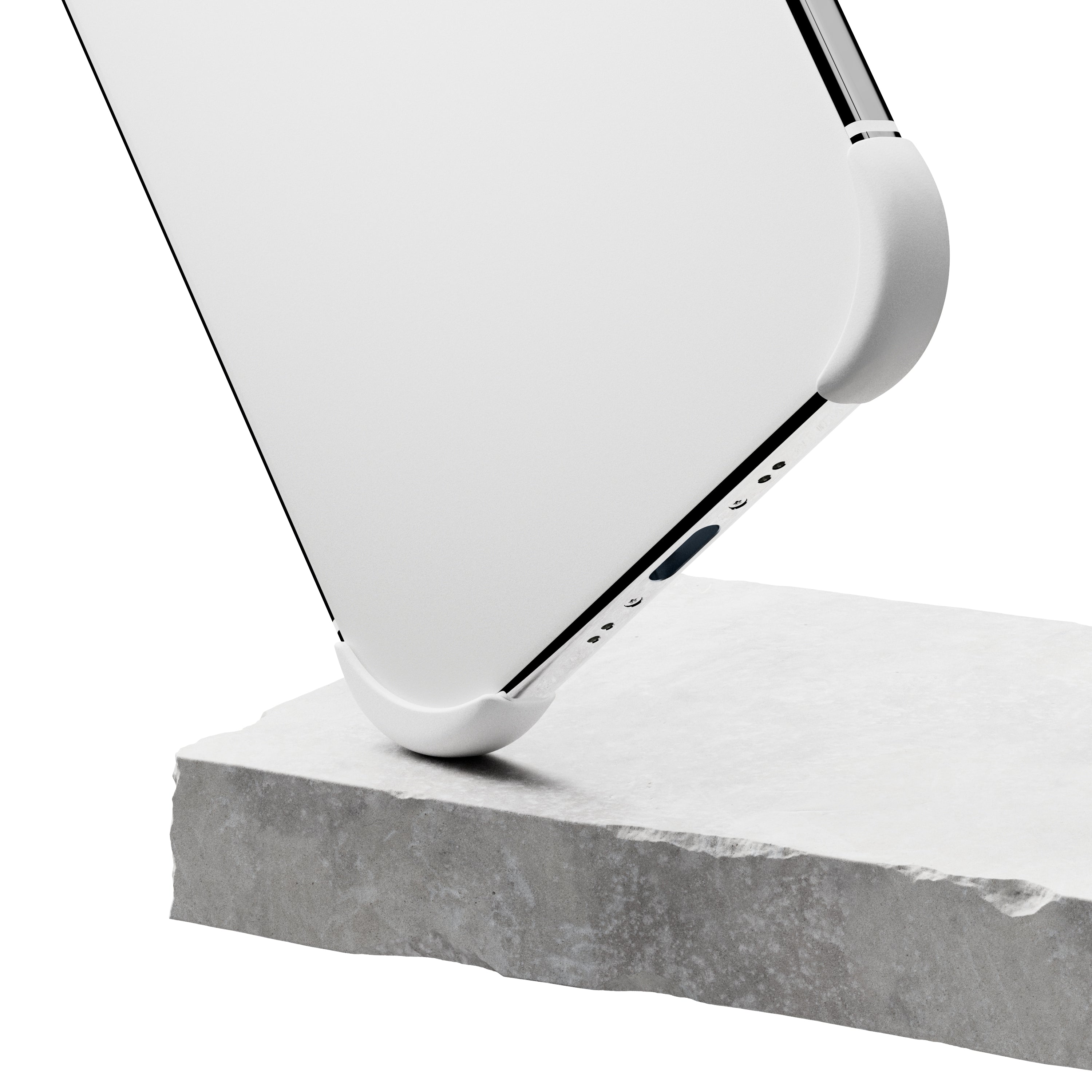 EKE minimalistische iPhone 17 Air Hülle in Weiß mit Eckenschutz, Unteransicht