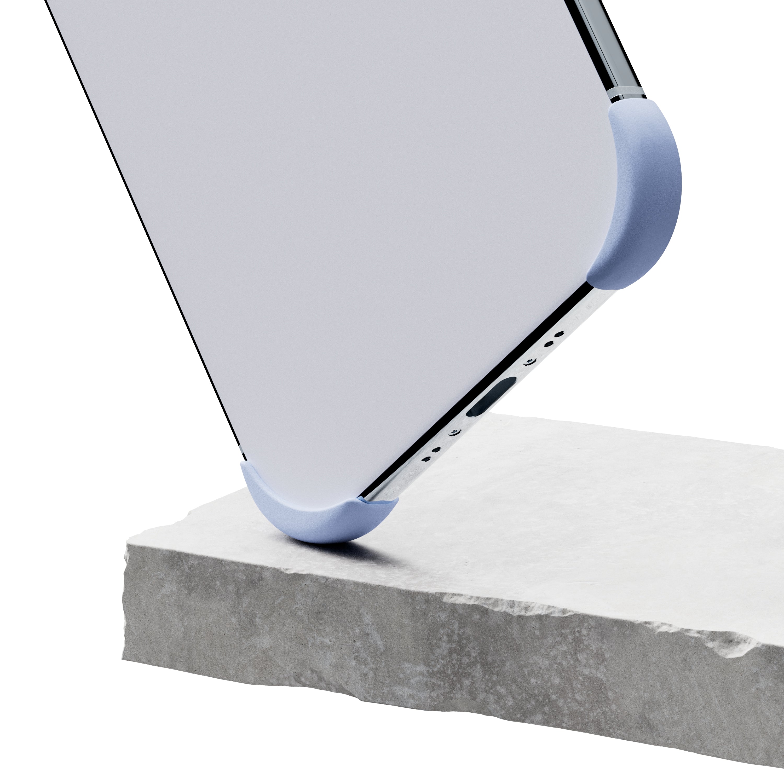 EKE minimalistische iPhone 17 Air Hülle in Blau mit Eckenschutz, Unteransicht
