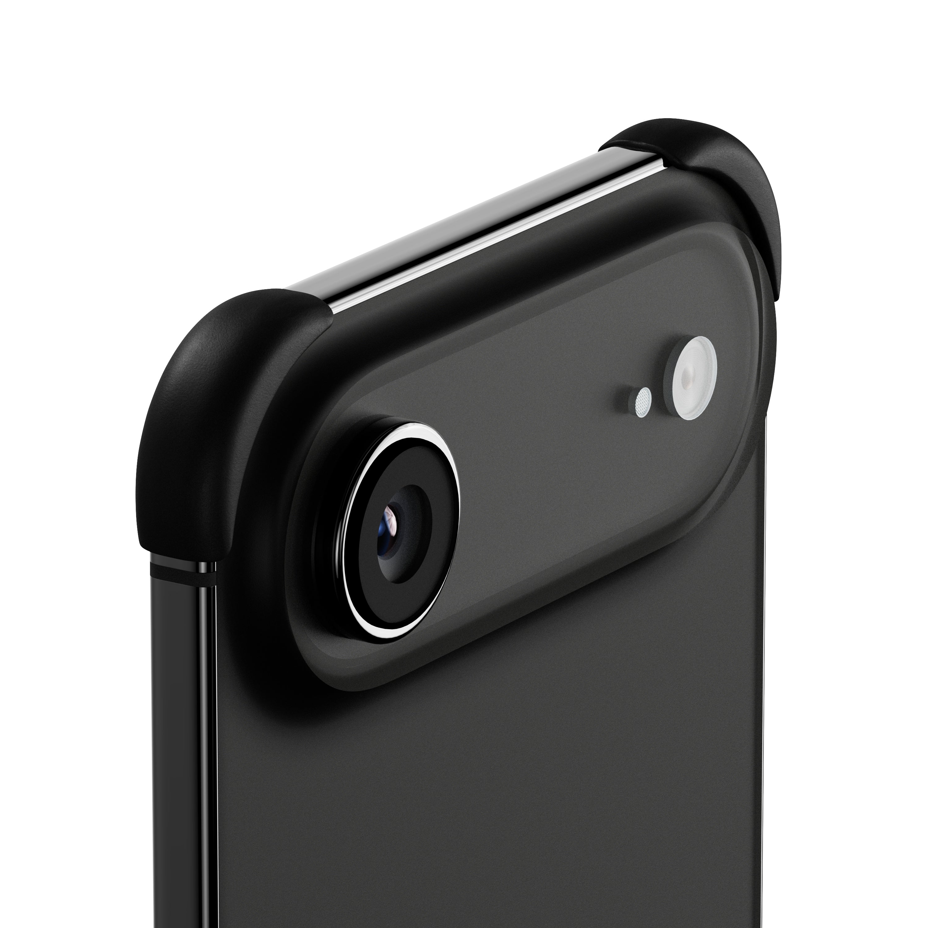 EKE minimalistische iPhone 17 Air Hülle in Schwarz mit Eckenschutz, Rückansicht
