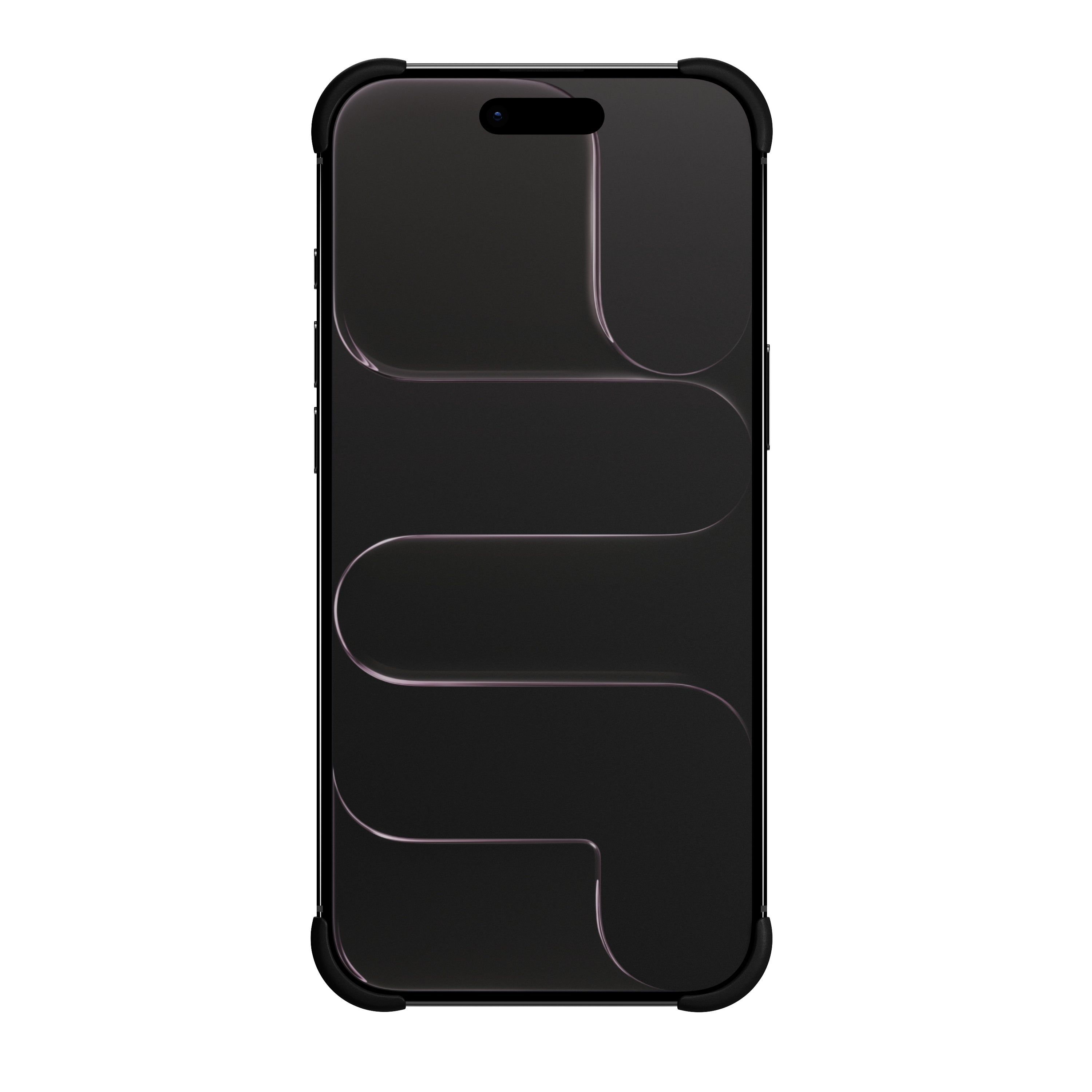 EKE minimalistische iPhone 17 Air Hülle in Schwarz mit Eckenschutz, Frontansicht