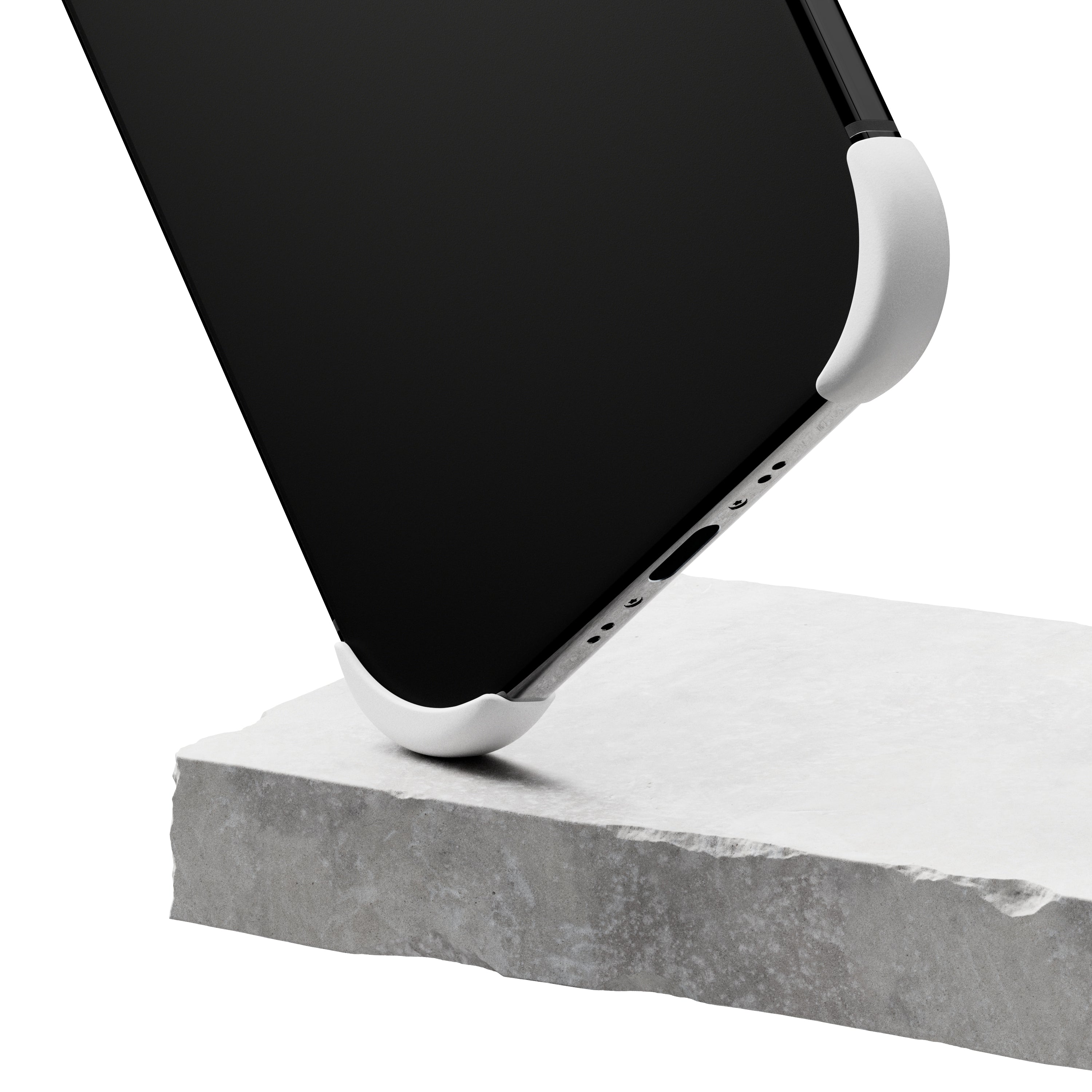 EKE EKCE minimalistische iPhone 17 Air Hülle in Weiß mit Eckenschutz, Unteransicht
