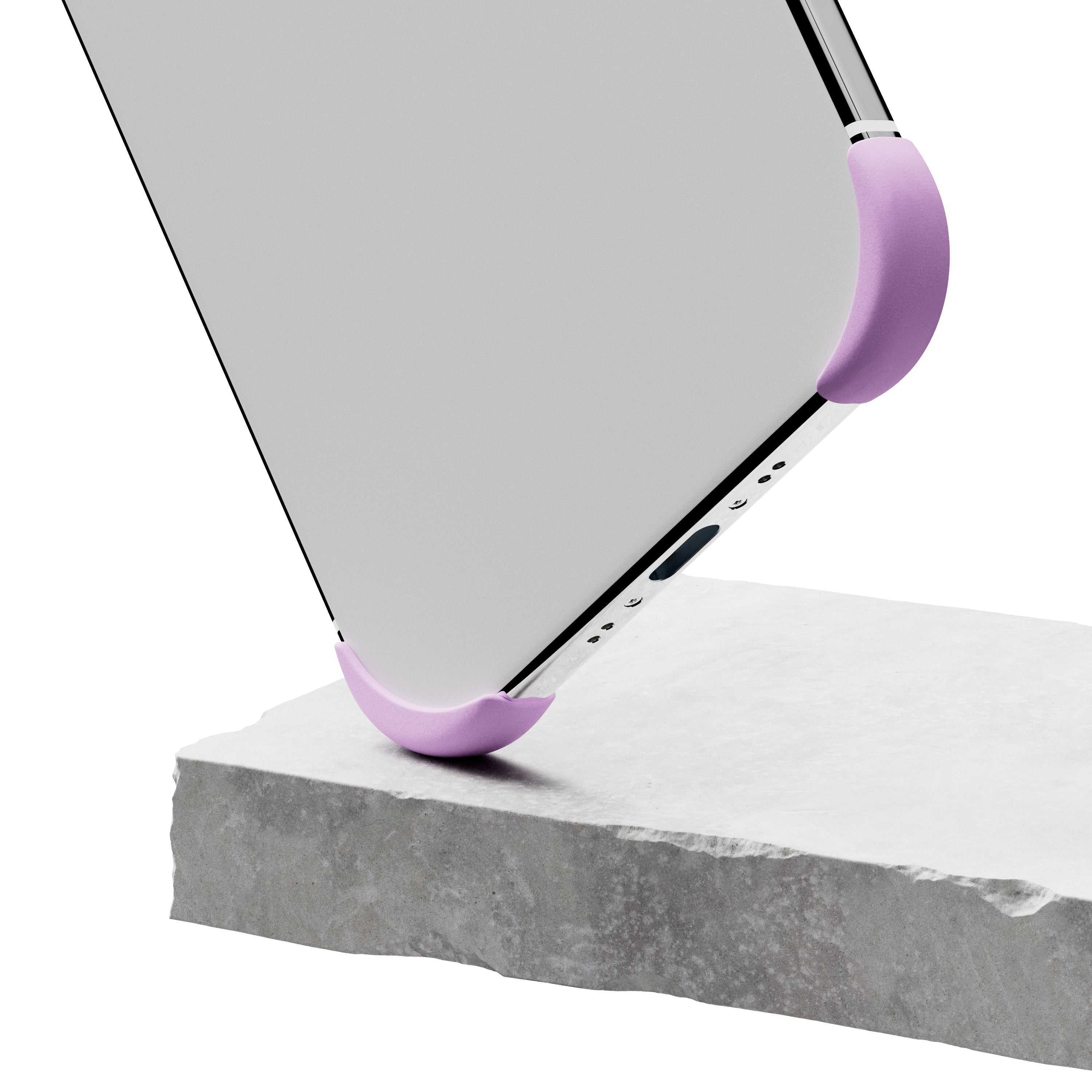 EKE minimalistische iPhone 17 Air Hülle in Lavendel mit Eckenschutz, Unteransicht