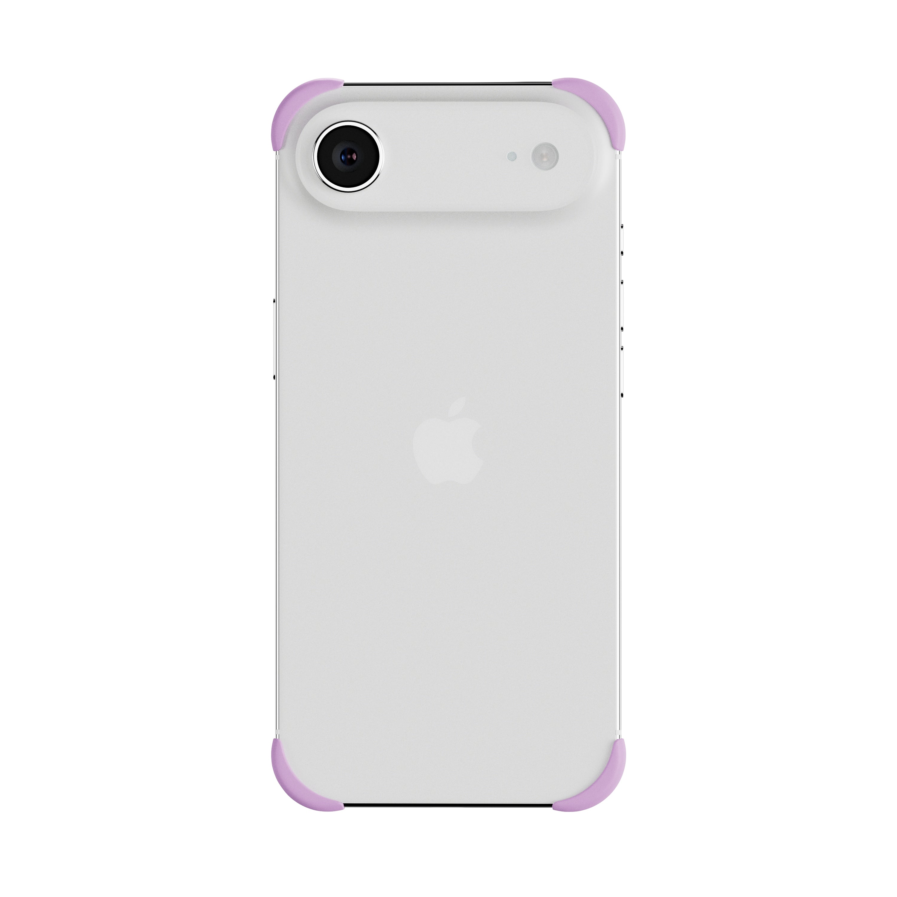 EKE minimalistische iPhone 17 Air Hülle in Lavendel mit Eckenschutz, vollständige Rückansicht